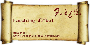 Fasching Ábel névjegykártya