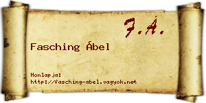 Fasching Ábel névjegykártya