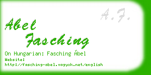 abel fasching business card